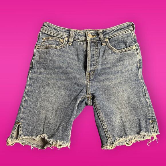 Free People High Waisted Bermuda Shorts - Picture 1 of 2